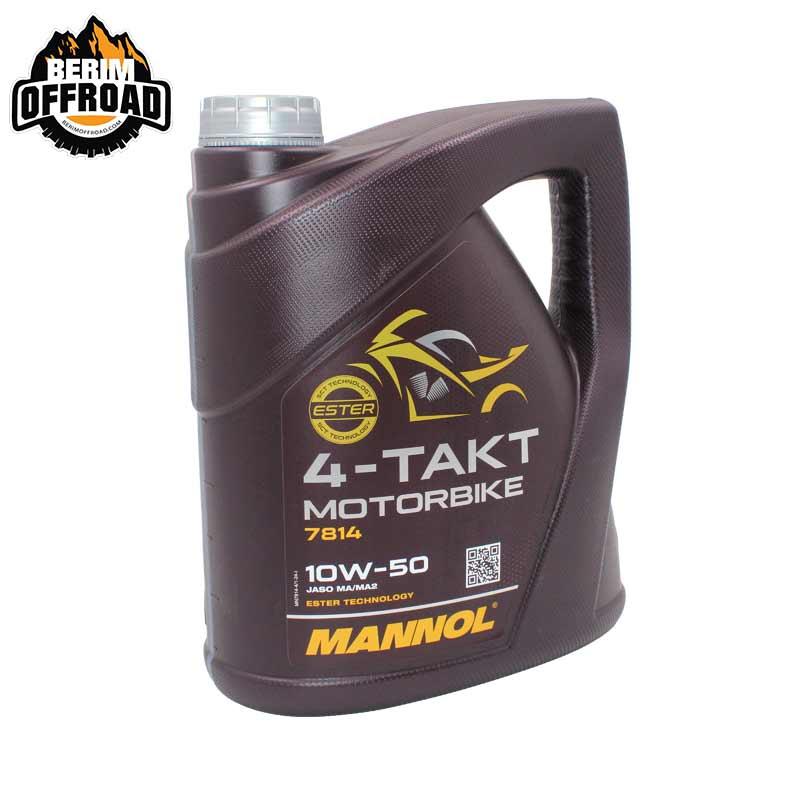 روغن موتور چهار زمانه 10W-50 برند MANNOL چهار لیتری